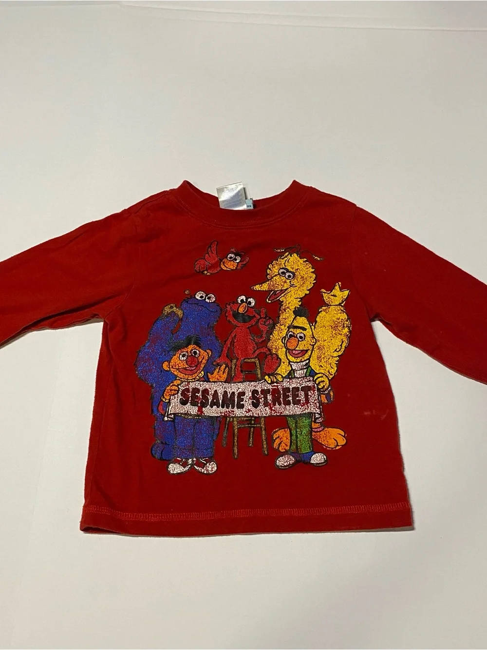 2009 Sesame Street Red Long-Sleeve Kids Top 2T